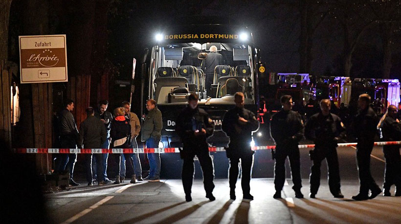 Policía alemana no tiene hipótesis claras sobre explosiones en bus del Dortmund