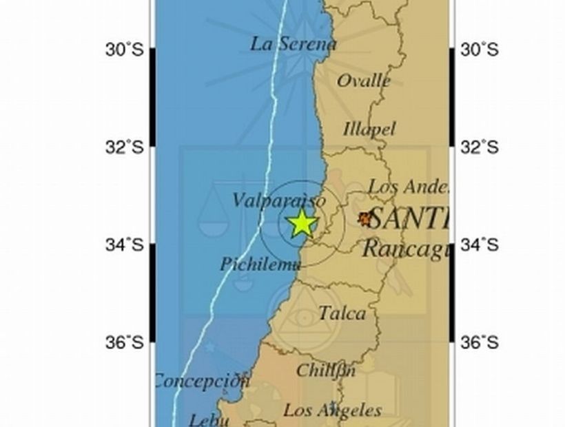 Un sismo de 4.2 Richter se sintió en las regiones de Coquimbo y Valparaíso