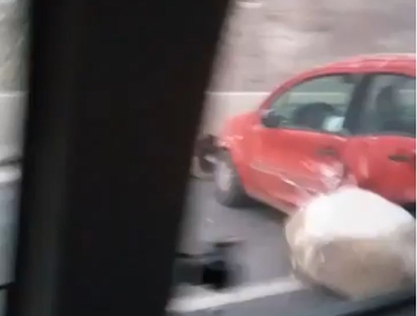 [VIDEO] Caída de rocas en autopista Los Libertadores tras fuerte sismo