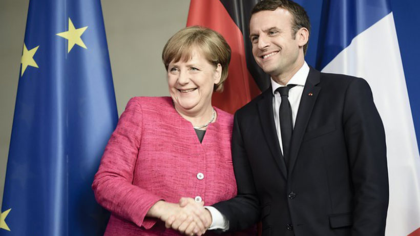 Macron pidió revitalizar el eje franco-alemán para refundar la UE