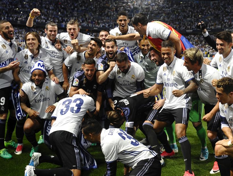 El Real Madrid se proclamó campeón de en España tras derrotar al Málaga por 2-0