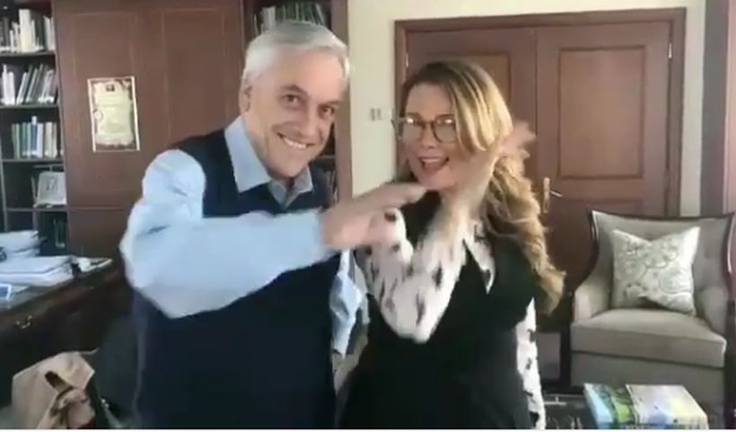 El baile tipo Axé de Piñera con Cathy Barriga