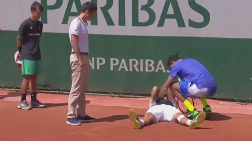Emoción en Roland Garros: Del Potro alentó a un desconsolado Almagro que rompió en llanto por una lesión