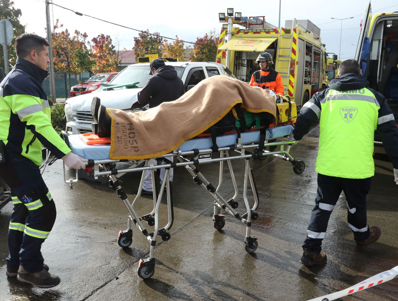 Osorno choque vehicular en avenida Rodríguez con calle Freire deja 4