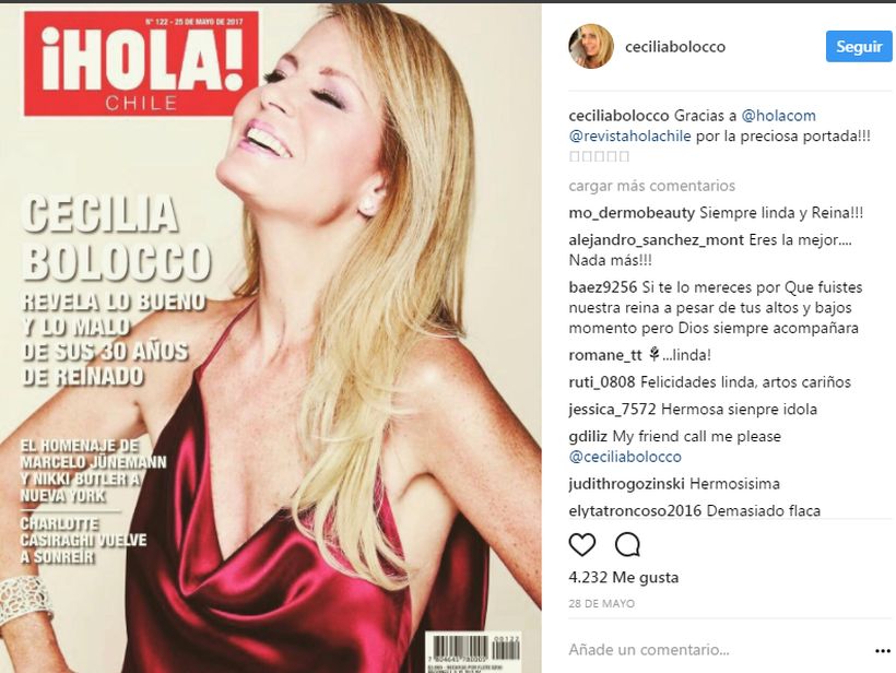 En Argentina no reconocen a Cecilia Bolocco en esta portada