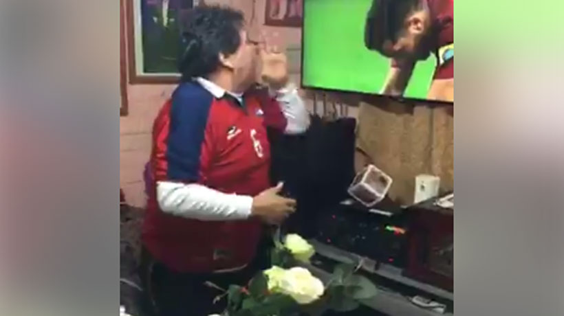 El hilarante video del Guatón de los Atletas de la Risa viendo los penales de la Roja