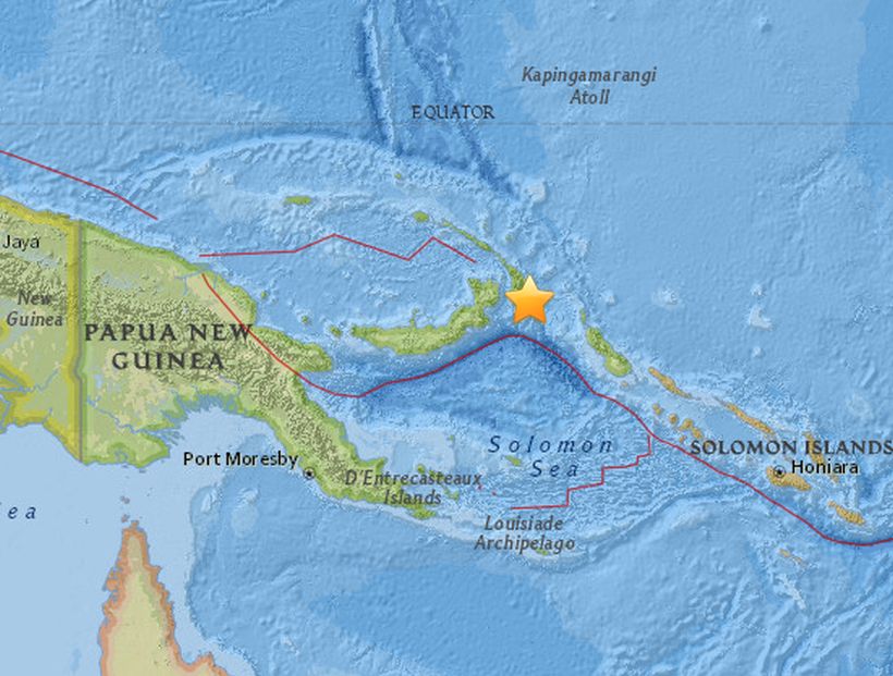 Sismo de 6.7° Richter se registró en Papúa Nueva Guinea: Shoa descartó tsunami para Chile