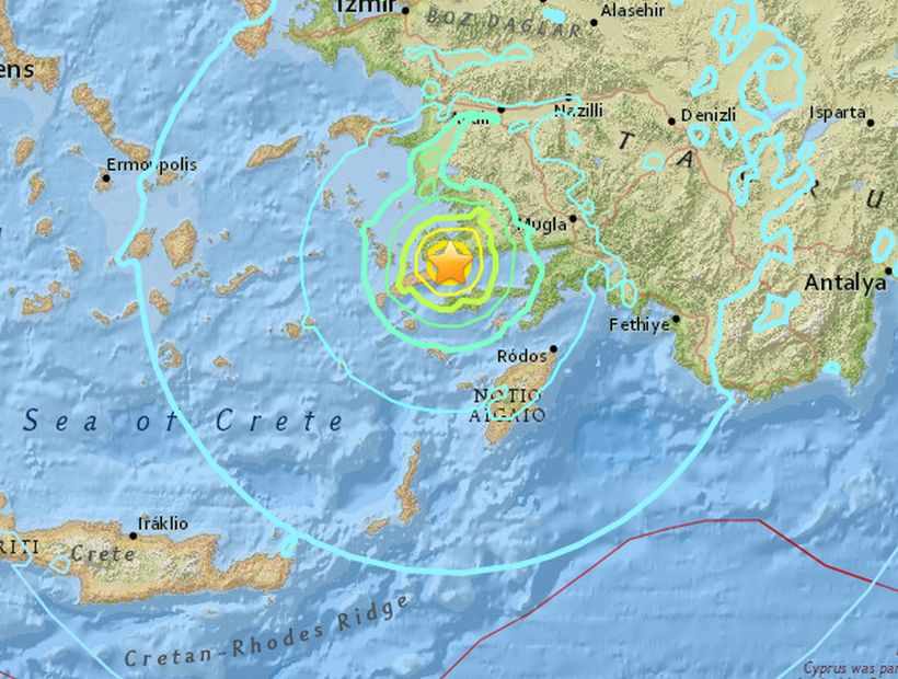 Un sismo de 6.7 Richter se registró en las costas de Turquía