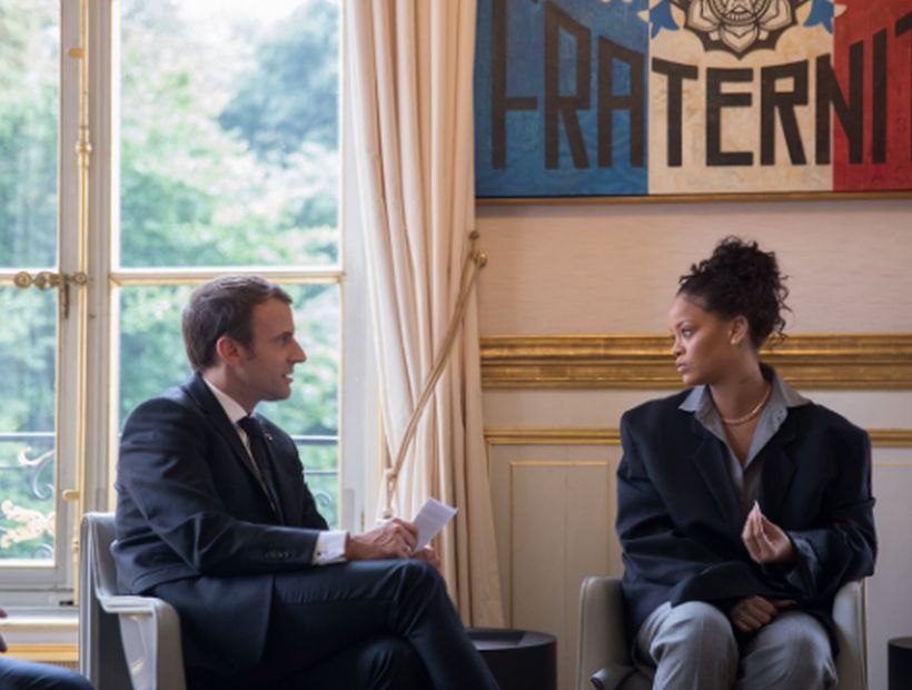 Rihanna se reunió con Presidente de Francia tras la invitación que ella le hizo por Twitter