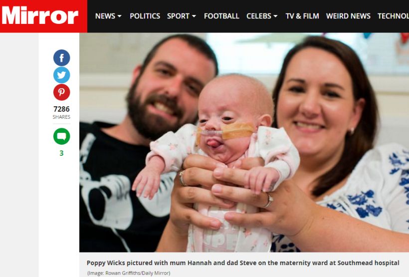 Milagro: bebé prematura que era del tamaño de una pelota de tenis sobrevivió