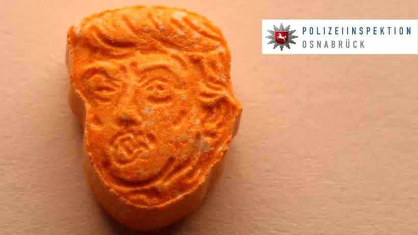 En Alemania incautaron 5 mil pastillas de éxtasis con la cara de Donald Trump