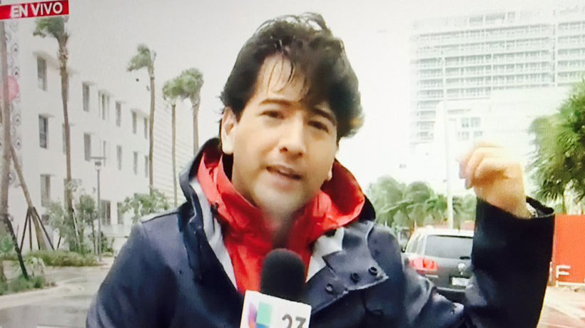 Javier Olivares y su cobertura del huracán Irma en Miami: 