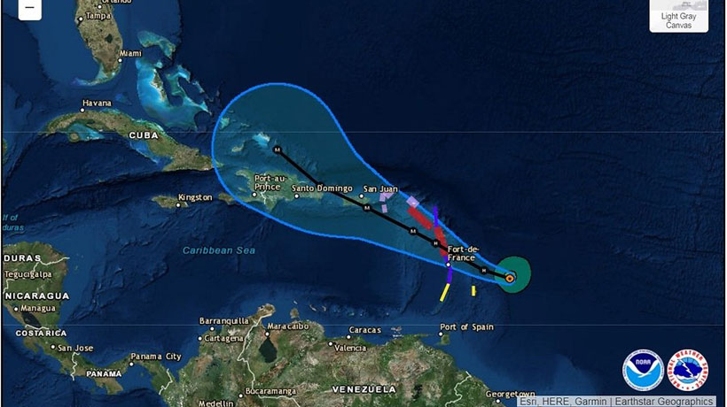 Tormenta tropical María se convirtió en huracán y se dirige a las Antillas y Puerto Rico