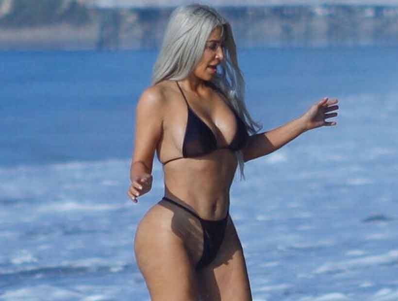 Kim Kardashian se mostró en un diminuto bikini tras críticas