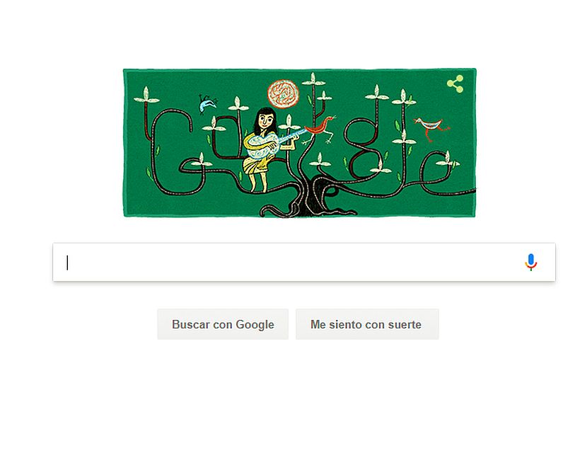 Google celebra los 100 años de Violeta Parra con un doodle