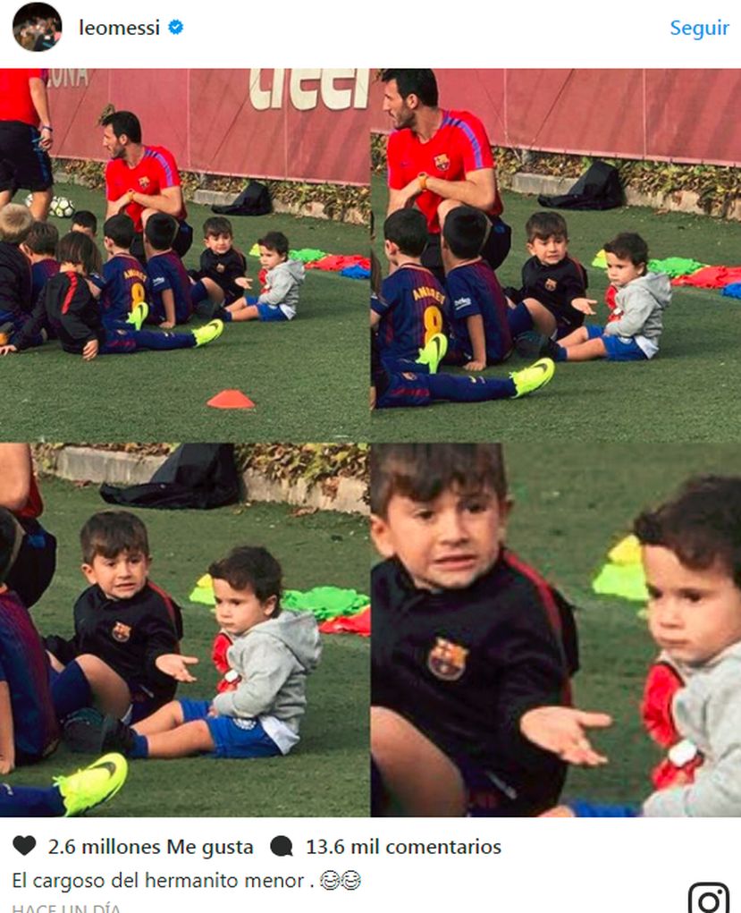 Messi transformó a su hijo en un meme