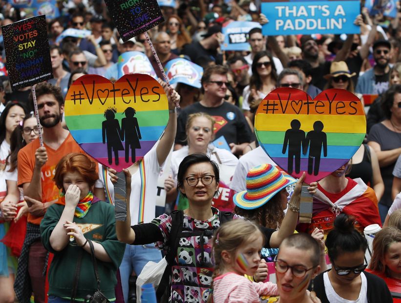 Australia avanzó en la legalización del matrimonio homosexual tras encuesta postal