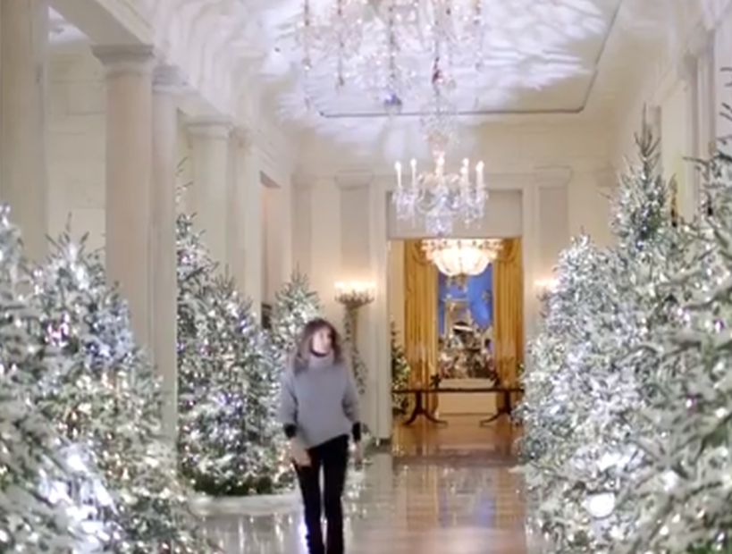[VIDEO] Melania Trump compartió un adelanto de lo que será su primera Navidad en la Casa Blanca