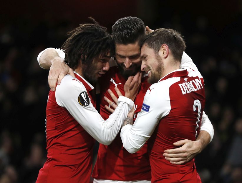 Arsenal venció 6-0 a BATE Borisov en el cierre de la fase de grupos de la Europa League