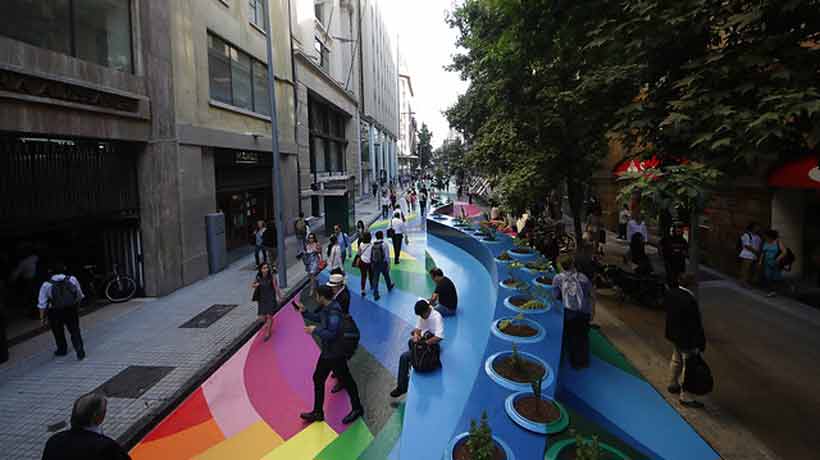 Paseo Bandera: la colorida intervención urbana que se abre a la comunidad