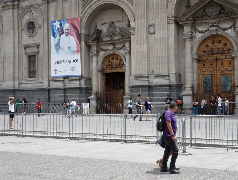 En medio de fuertes medidas de seguridad llegará el Papa a Chile