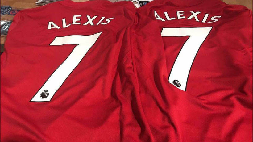 Sorpresa por imagen de camiseta del Manchester United con el nombre de Alexis en redes