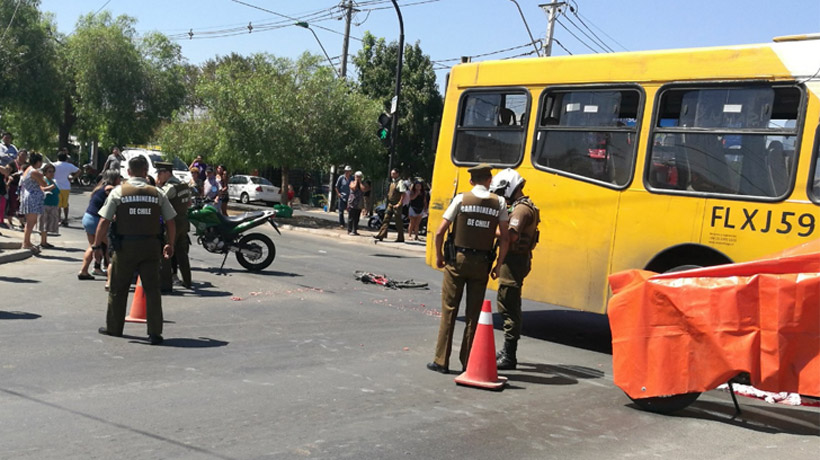 Niño murió tras ser atropellado por un bus del Transantiago en La Granja