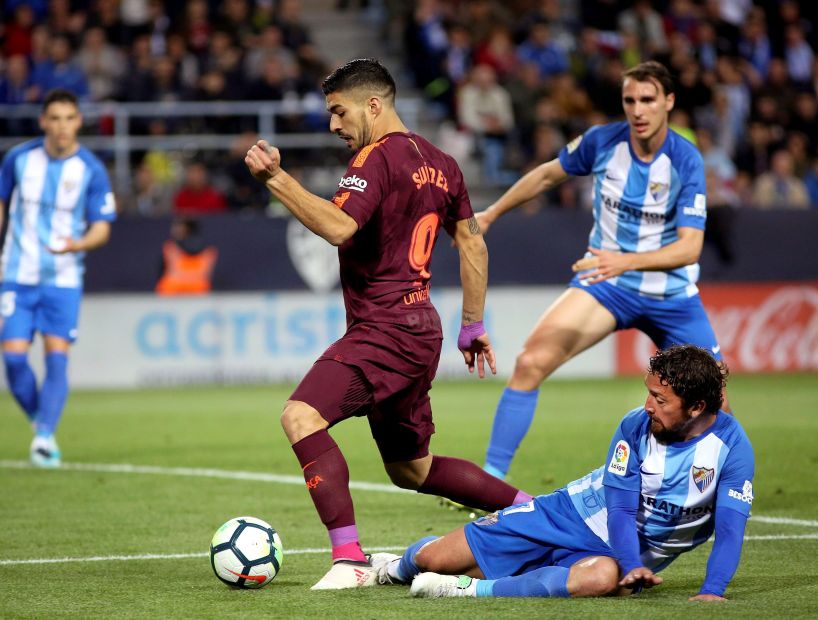 Manuel Iturra jugó en la derrota del Málaga ante FC Barcelona