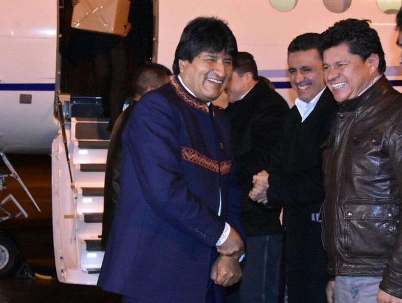 Evo Morales llegó a Holanda para participar de las audiencias en La Haya