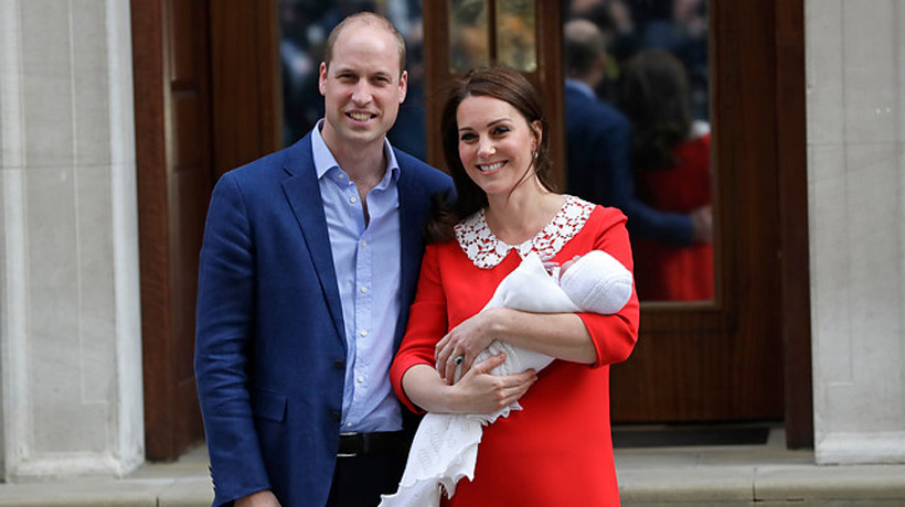Revelaron el nombre del tercer hijo del príncipe William y Kate Middleton