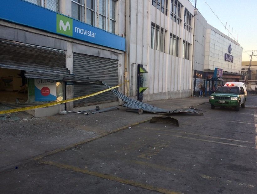 Delincuentes asaltaron sucursal de Movistar esta madrugada en San Antonio
