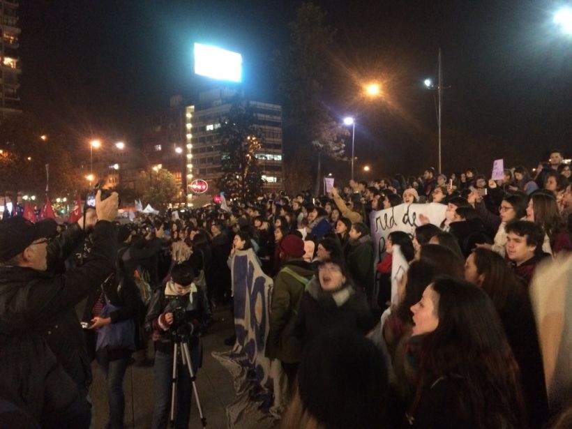 Concentración Feminista en Plaza Italia terminó con incidentes aislados