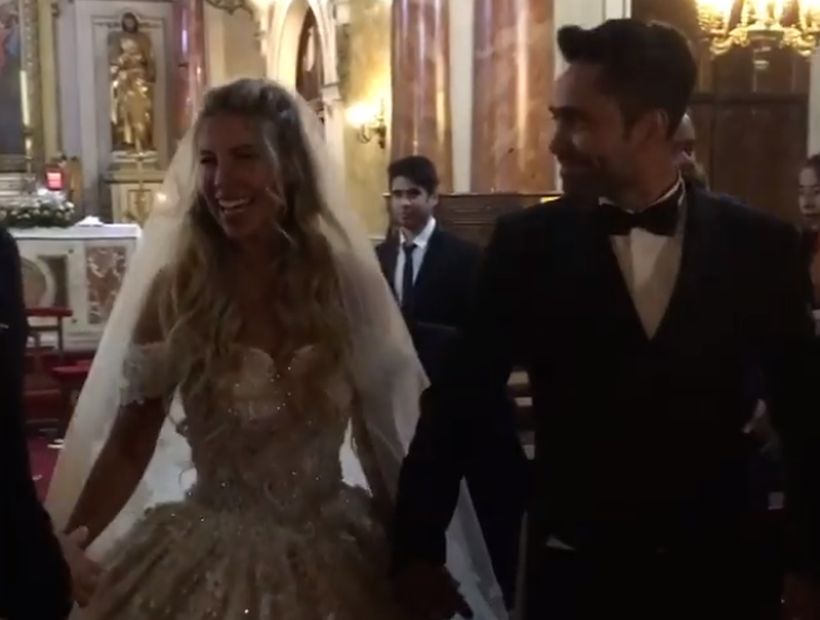 Coté López y Luis Jiménez se casaron por la iglesia