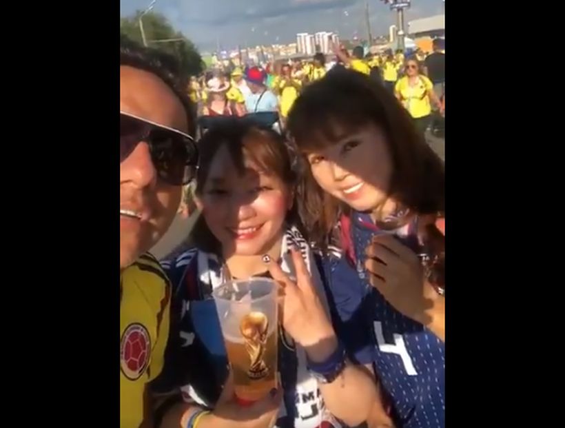 Polémica en Colombia por video donde hincha ofende a japonesa en Rusia