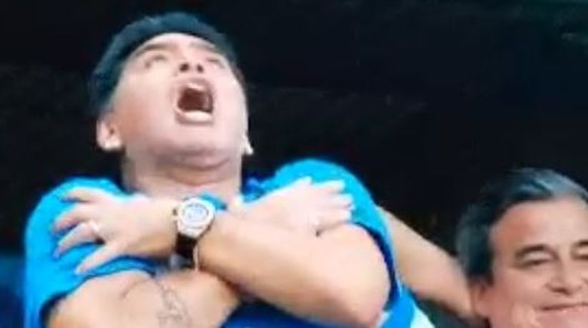 [VIDEO] La desatada celebración de Maradona del gol argentino