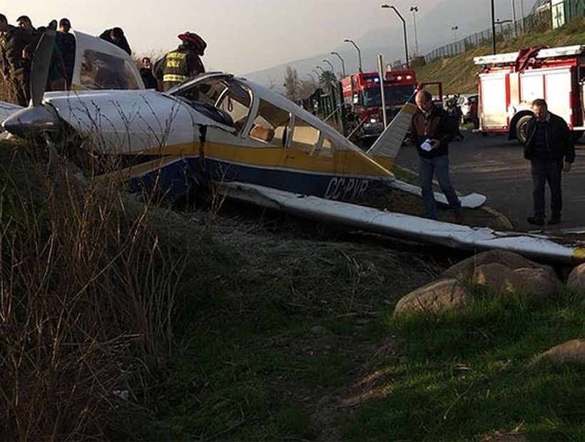 Se estrelló avioneta en Peñalolén: un herido en riesgo vital