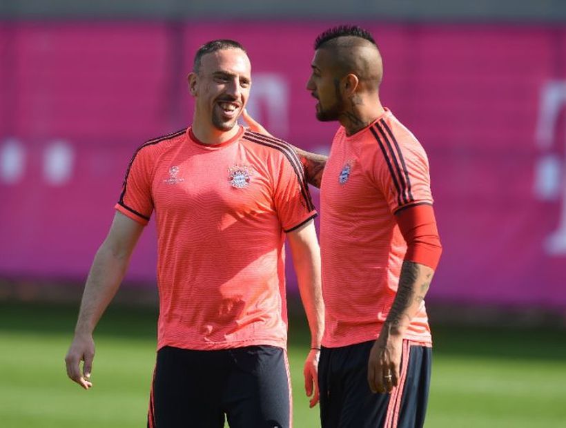 El emotivo adiós de Ribéry a Vidal: 