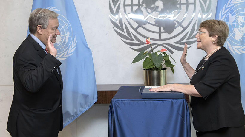 Ex presidenta Bachelet juró como alta comisionada de la ONU para los DD.HH.