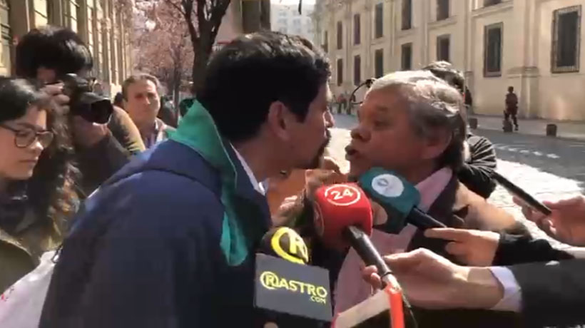 [VIDEO] A los empujones y gritos se encontraron el actual alcalde de Cerro Navia y Luis Plaza