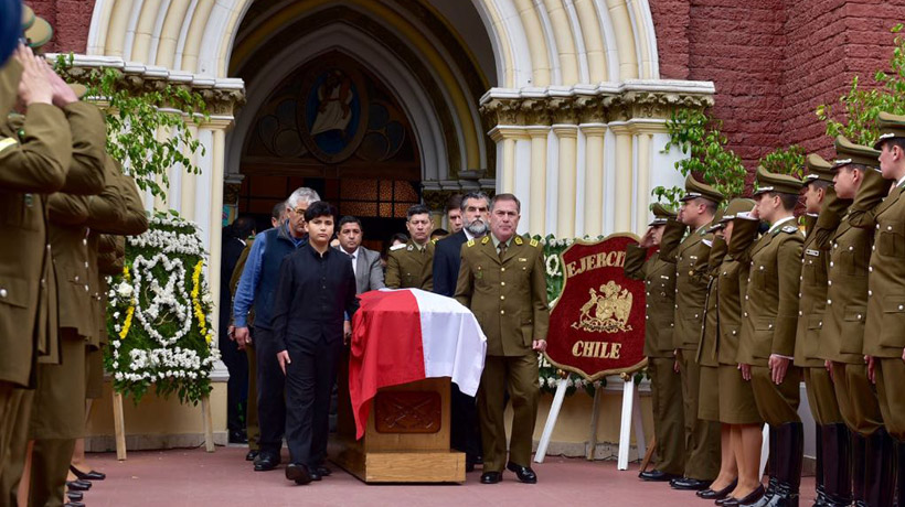 Realizaron misa fúnebre de carabinero que murió tras una persecución en