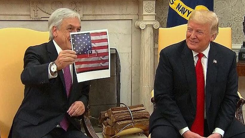 Piñera le mostró un meme a Trump durante su encuentro en la Casa Blanca