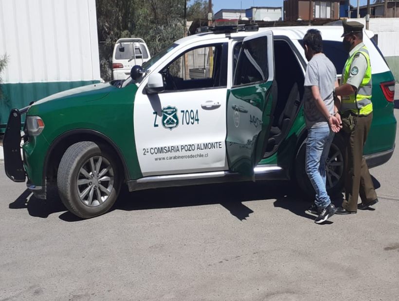 Hombre que mantenía orden vigente por amenazas es detenido en Pozo Almonte