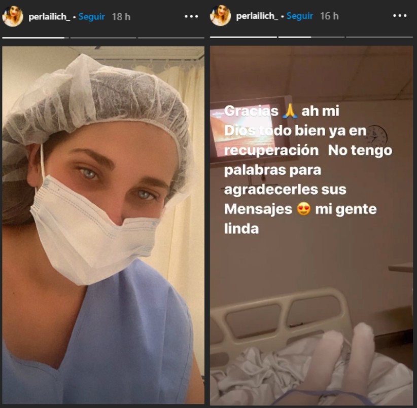 Perla Ilich contó que debió someterse a una cirugía por un tumor: "No puedo hablar mucho" Perla Ilich contó que debió someterse a una cirugía por un tumor: "No puedo hablar mucho"