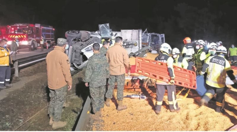 Accidente En Ruta 5 Dejó A Cinco Lesionados Y Una Ambulancia Destruida