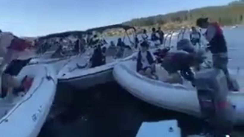 “Puconazo 2.0”: realizan fiesta en lanchas en lago Vichuquén del Maule