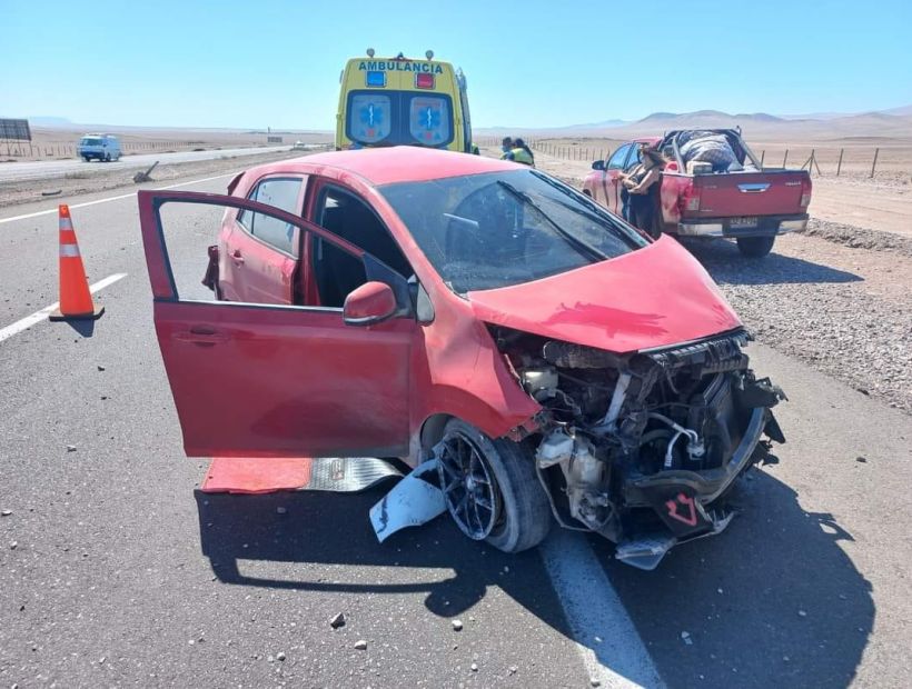 Volcamiento deja una persona lesionada en la Ruta 5 Norte