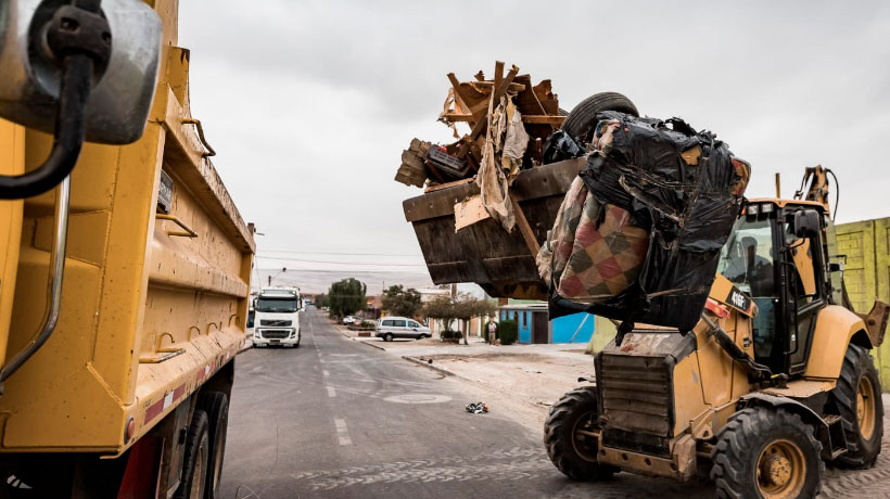 Arica Más de mil toneladas de escombros fueron retiradas de la ciudad