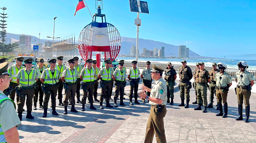 32 detenidos dejó ronda extraordinaria de Carabineros en Iquique