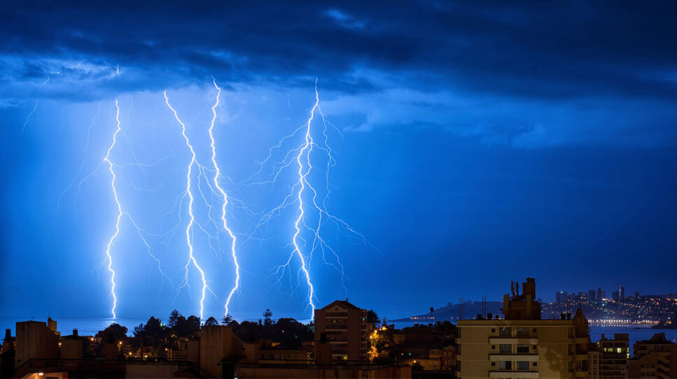 [VIDEOS] Tormenta eléctrica fue protagonista de la noche en comunas de la Región Valparaíso