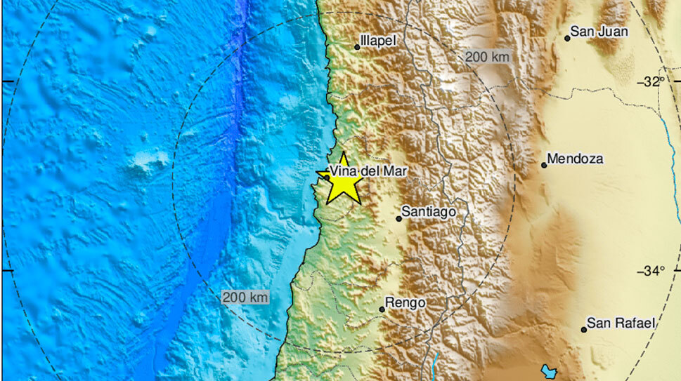 Reportan Sismo De Magnitud A Kil Metros Al Suroeste De Quillota